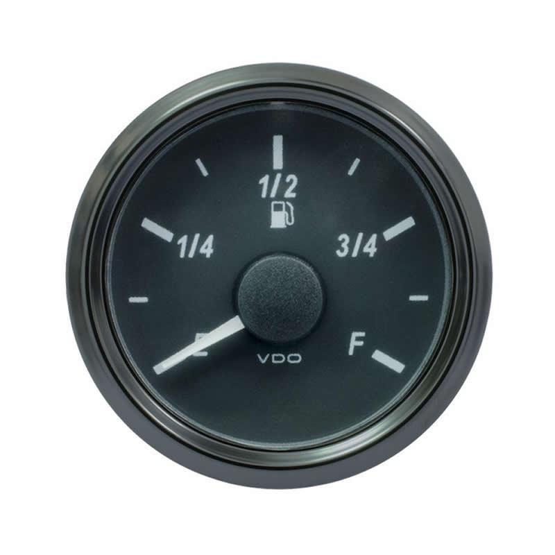 VDO SingleViu 0245 Fuel Level 3-90 Ohm Black 52mm gauge